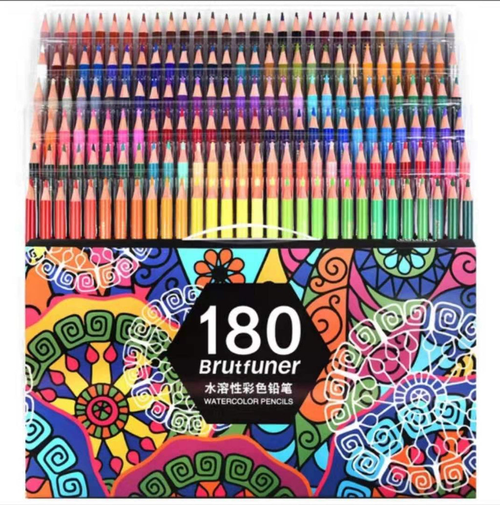 180色彩铅彩色铅笔水溶彩铅漫画彩笔涂鸦180-colour coloured pencils, water-soluble coloured pencils, comic art pencils, doodling pencils
