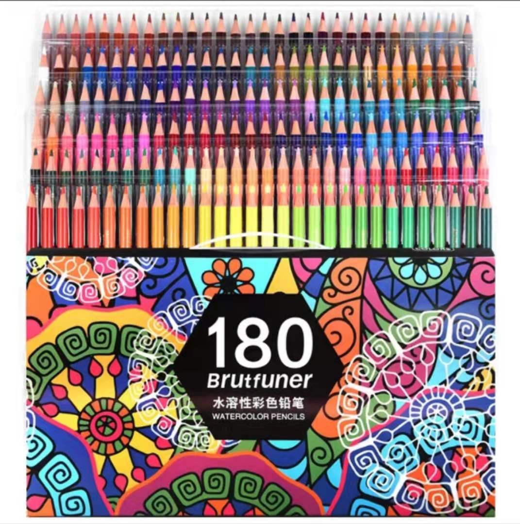 180色彩铅彩色铅笔水溶彩铅漫画彩笔涂鸦180-colour coloured pencils, water-soluble coloured pencils, comic art pencils, doodling pencils