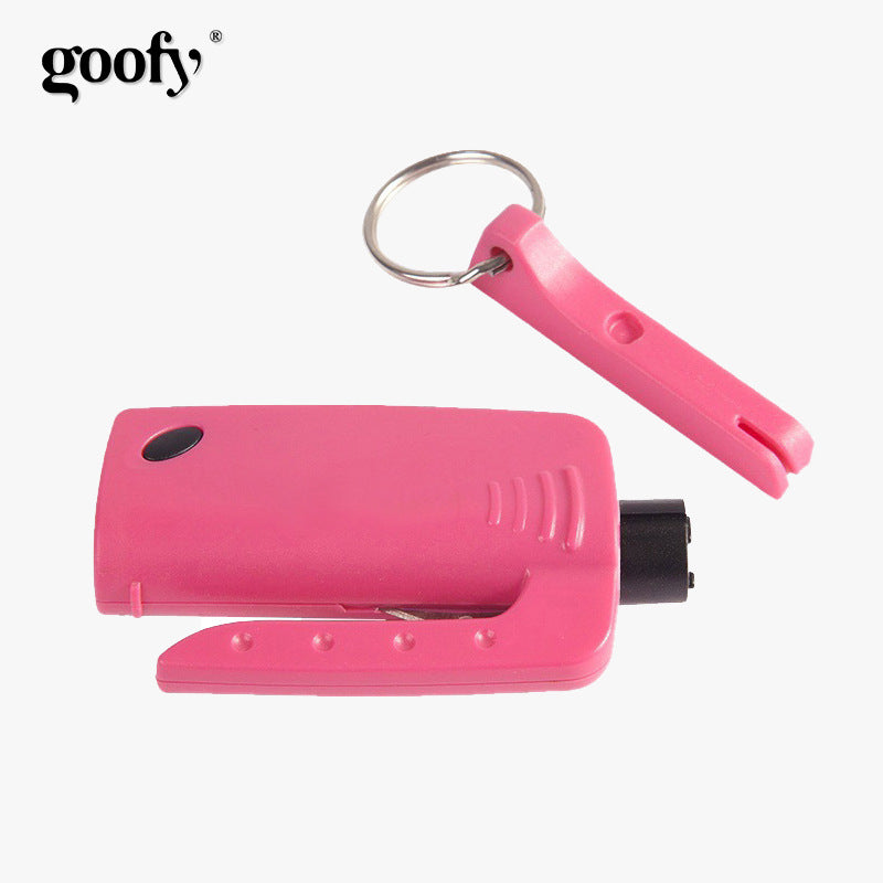 谷斐 多功能破窗器钥匙扣 迷你安全锤手电筒 安全带切割器Gu Fei Multi-Function Window Breaker Keyring: Mini Safety Hammer, Torch and Seatbelt Cutter