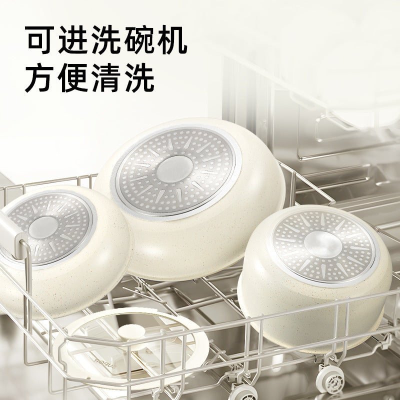 定制可拆卸家用专用锅具套装平底锅麦饭石电磁炉煤气灶饭店不粘Bespoke, detachable cookware set for home use: frying pans, maifanshi, induction hobs, gas hobs, restaurant-grade non-stick