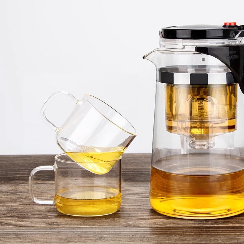 玻璃小茶杯功夫主人杯单杯茶具品茗杯套装耳杯透明带把小杯子Small Glass Tea Cups, Kung Fu Master Set, Single-Cup Tea Set, Tea Tasting Cup Set, Ear Cups, Transparent Small Cups with Handles