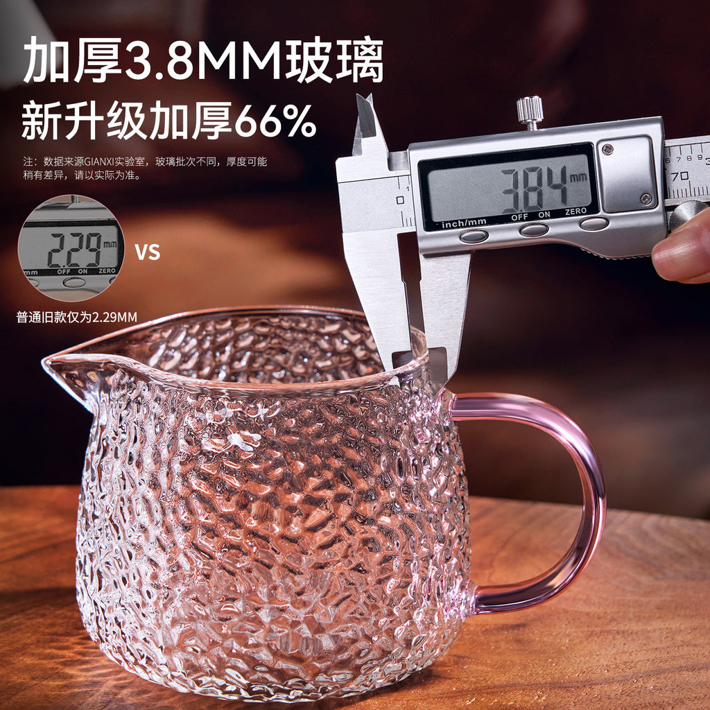 捷安玺锤纹煮茶壶一人专用茶具耐热玻璃泡茶壶高颜值女士花茶壶 Hammered-Pattern Teapot, Single-Serving Tea Set, Heat-Resistant Glass Teapot, Stylish Women's Floral Teapot