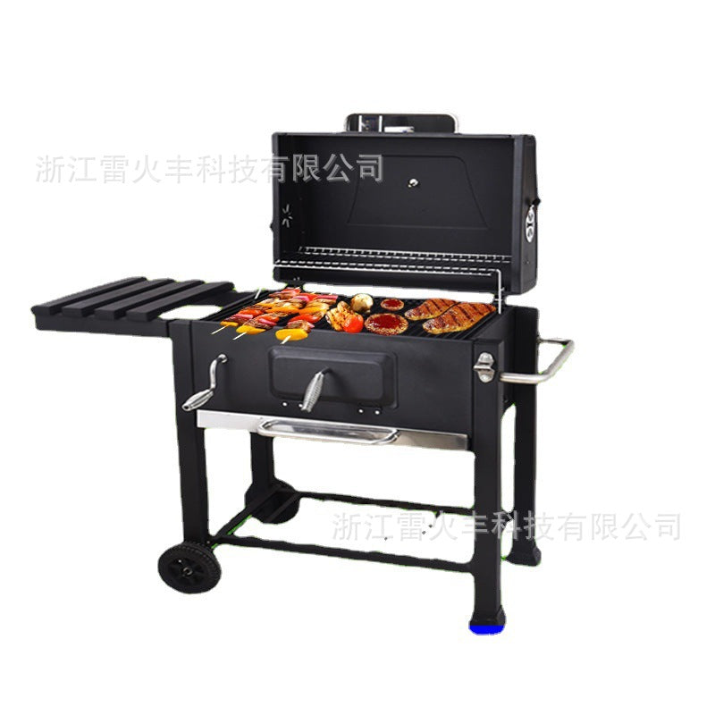 BBQ庭院大四方烧烤炉取暖炉烟熏户外木炭烧烤炉跨境专供外贸批发BBQ Garden Large Square Barbecue and Heater, Smoker, Outdoor Charcoal Barbecue – Exclusively for Cross-Border Trade and Overseas Wholesale