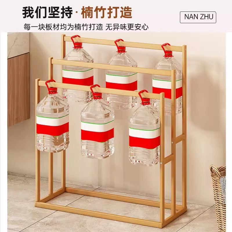 挂衣架床边可折叠收纳衣帽架家用浴室置物毛巾架客厅楠竹落地衣架Foldable coat rack for beside the bed, home bathroom storage and towel rack, living room nanmu bamboo floor-standing coat rack
