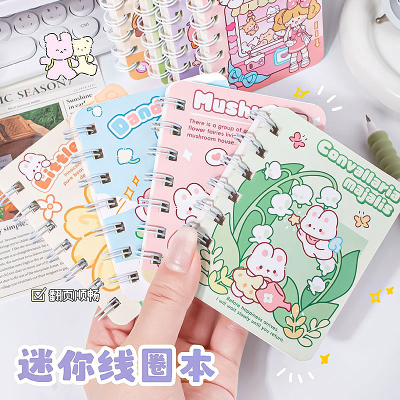 A7线圈本速写本线圈本不割手可爱少女卡通口袋便携学生记事本A7 Spiral-Bound Sketchbook—Cute, Cartoon-Style, Pocket-Sized, Portable Student Notebook That Won’t Cut Your Hands