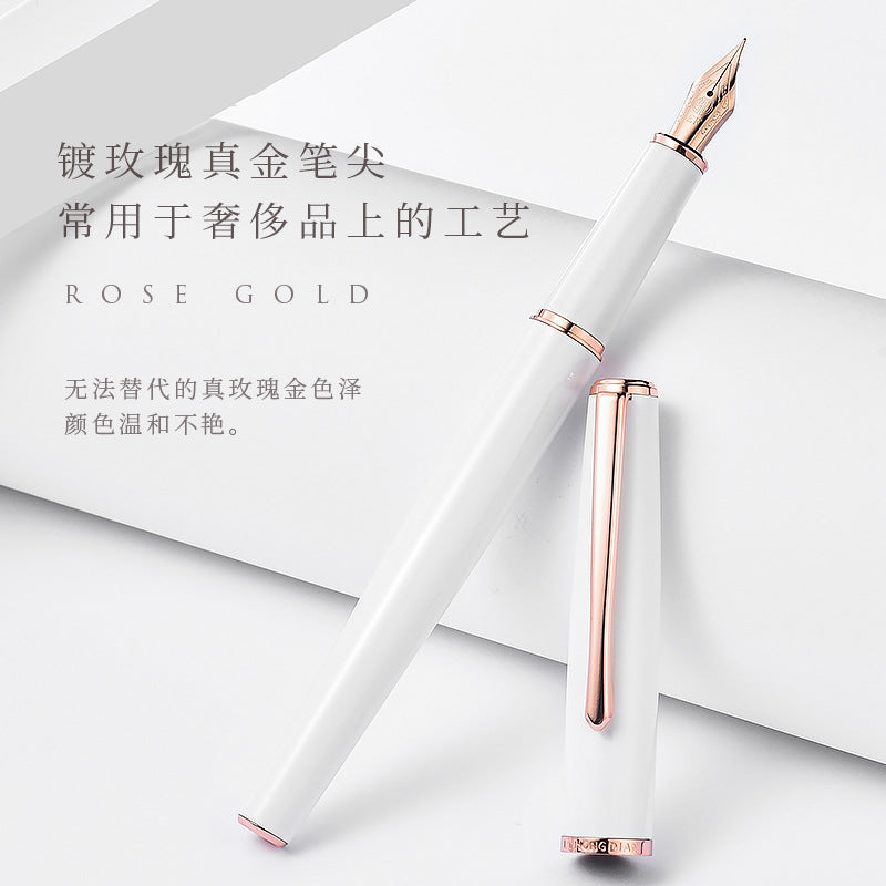 工厂批发直销典钢笔玫瑰金高档男女复古送礼情侣笔刻字商务办公Factory Wholesale Direct Sales: Classic Rose Gold Pens – High-End Unisex Retro Gift Pens for Couples, Engraved, for Business and Office Use