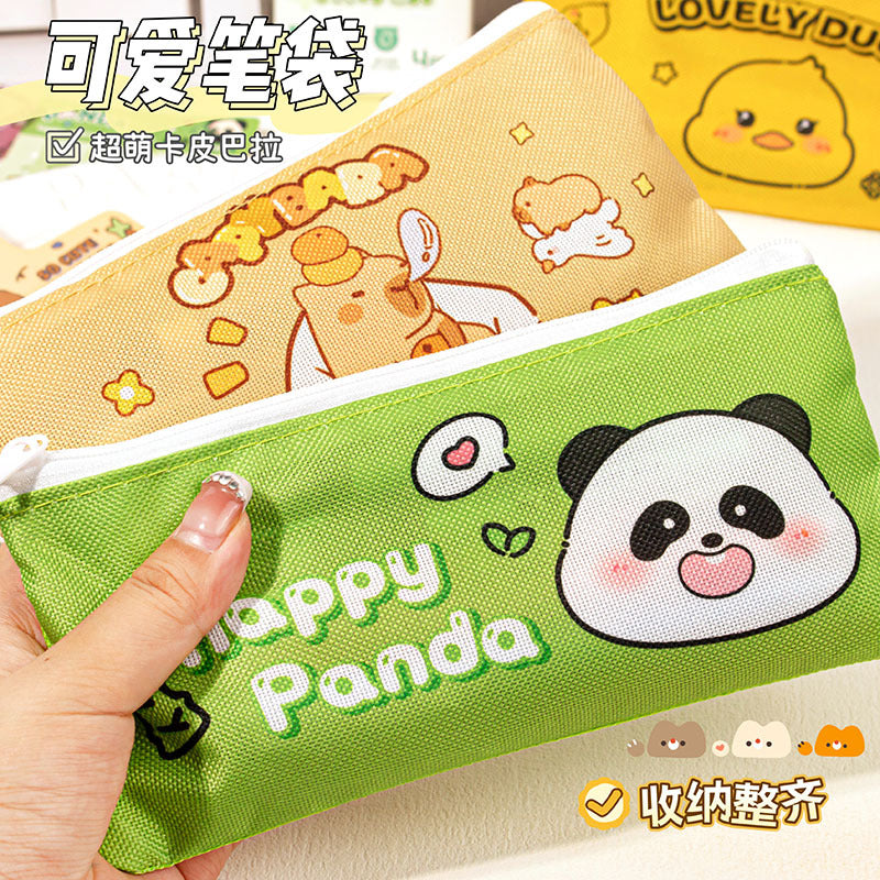 卡通牛津布单层笔袋小学生文具盒男孩款女孩铅笔盒文具袋Cartoon Oxford Cloth Single-Layer Pencil Case for Elementary School Students—Pencil Case for Boys and Girls