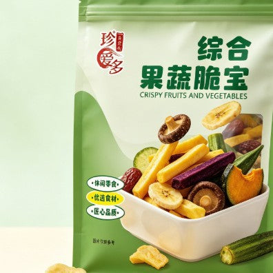 综合果蔬脆什锦脆片混合果蔬干脱水蔬菜干即食零食厂家直销代发Assorted Fruit and Vegetable Crisps, Mixed Dried Fruit and Vegetable Chips, Dehydrated Vegetables – Ready-to-Eat Snacks: Direct from Manufacturer, Drop Shipping Available