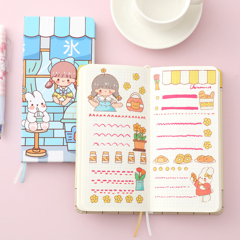 MOKA魔卡week本手帐本新款可爱笔记简约少女心ins高颜值记录本 MOKA Magic Card Weekly Planner: New Cute, Minimalist, Girly, and Stylish Notebook