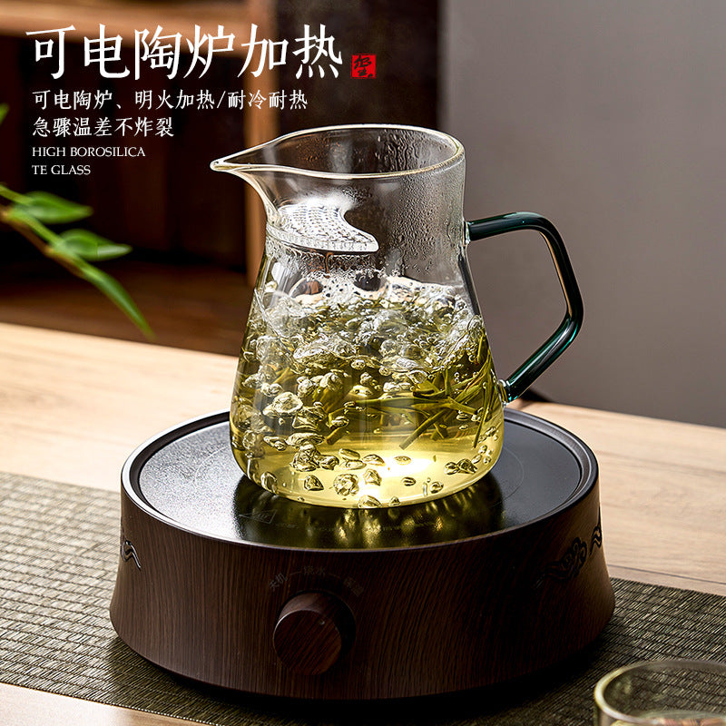 捷安玺茶水分离泡茶壶耐高温煮茶壶家用烧水壶高硼硅玻璃滤茶水壶Tea-Water Separation Teapot, Heat-Resistant Tea Kettle, Household Kettle, High-Borosilicate Glass Tea Strainer Kettle