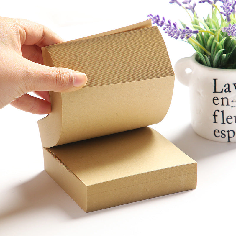 加厚方砖记事N次贴简约文具空白可撕便签本便利贴400张Thick Square Sticky Notes: Reusable, Minimalist Stationery, Blank, Tear-Off Sticky Note Pad, 400 Sheets