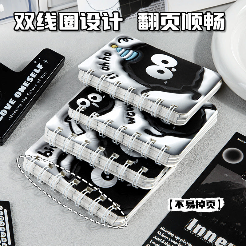 学校采购文具笔记本办公便携本子可爱A7碳宝迷你小线圈本School Supplies: Stationery, Notebooks, Portable Office Notebooks, Cute A7 Carbon Mini Spiral Notebooks