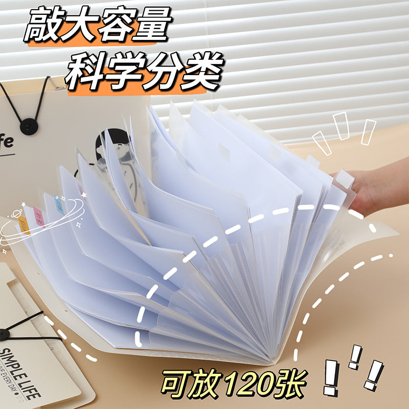 MOKA简生活系列5入8入12入搭扣文件夹PP多层A4文件袋收纳袋风琴包MOKA Simple Living Series 5-Pack, 8-Pack, and 12-Pack Snap-Closure Folders, PP Multi-Pocket A4 Document Bags, Storage Bags, Accordion-Style Bags