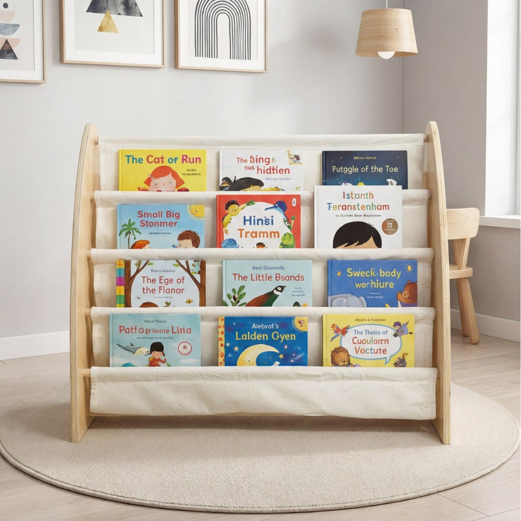 实木书架儿童宝宝书架家用学生幼儿园收纳简易落地置物架绘本多层Solid Wood Bookshelf – Children’s and Baby Bookshelf – Home Use, for Students and Nursery – Simple Freestanding Storage Unit – Picture Books – Multi-tiered