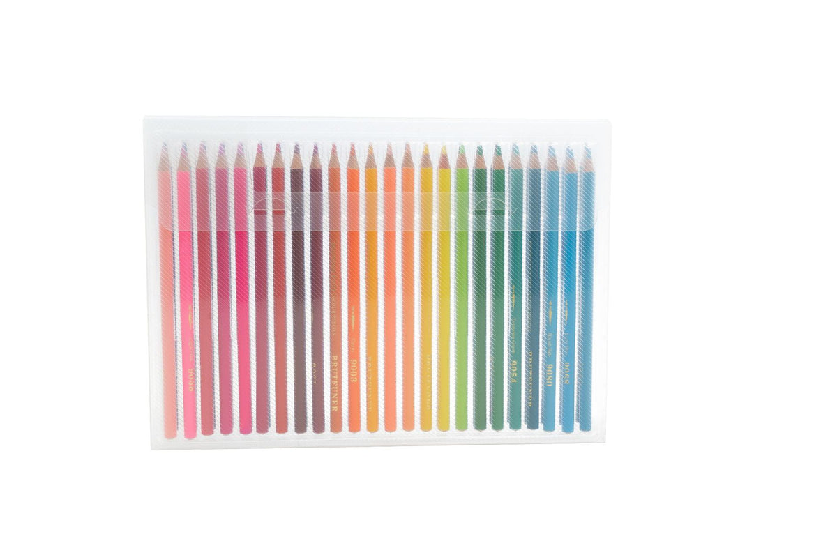 48色水溶性彩色铅笔可 木制免削盒装铅笔Set of 48 water-soluble coloured pencils in a wooden, self-sharpening case
