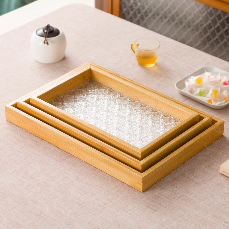 简约茶盘家用餐厅2025新款楠竹茶托盘茶具用茶室摆盘Minimalist Tea Tray – New 2025 Design for Home Dining Rooms: Nanmu Bamboo Tea Tray for Tea Sets and Tea Room Display