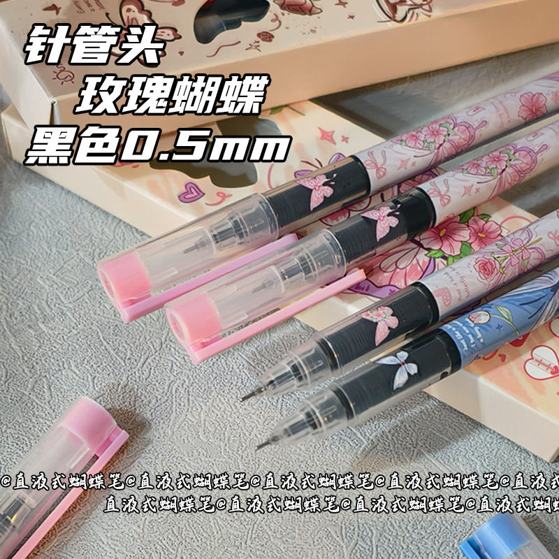 中性笔高颜值黑色盒装学生走珠笔考试刷题笔办公签字笔 Stylish Black Boxed Ballpoint Pen for Students—Perfect for Exams, Practice Tests, and Office Use