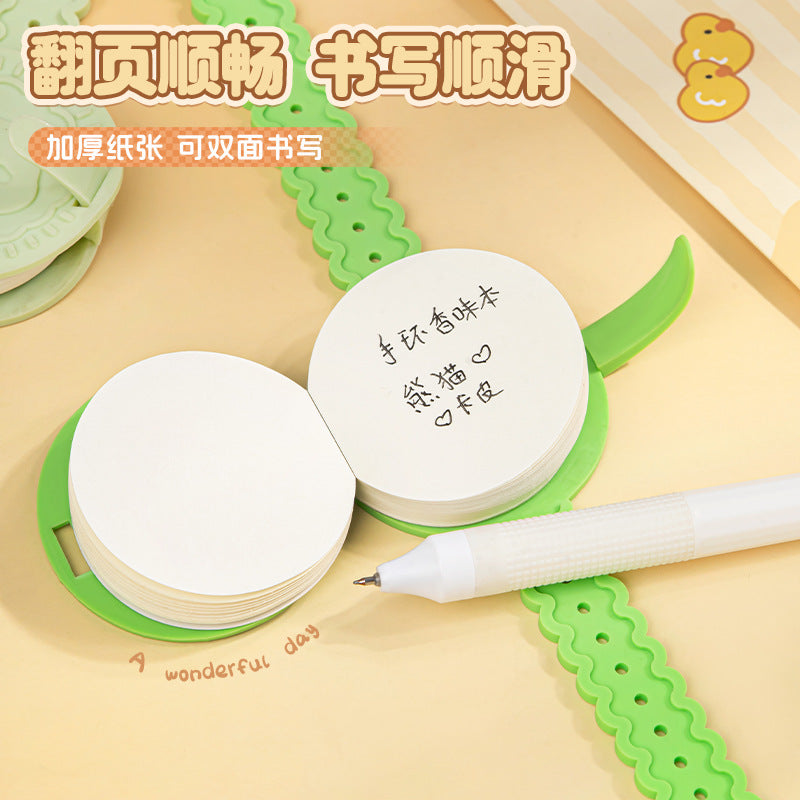 创意儿童手环香味便签空白小本子卡皮巴拉记事本便签本可撕Creative Kids' Wristband-Scented Sticky Notes, Blank Notebook, Capybara-Themed Notepad, Tear-Off Sticky Notes