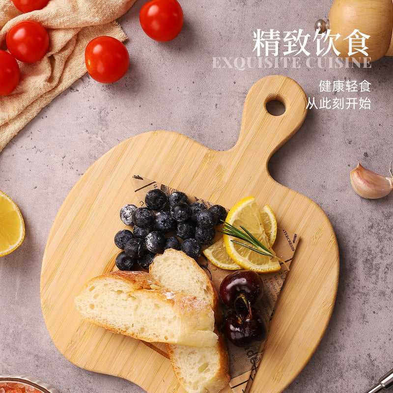 家逸萌兔樱香辅食板-L KAYI Bamboo Cutting Board Food Serving Board Apple Board Large Size
