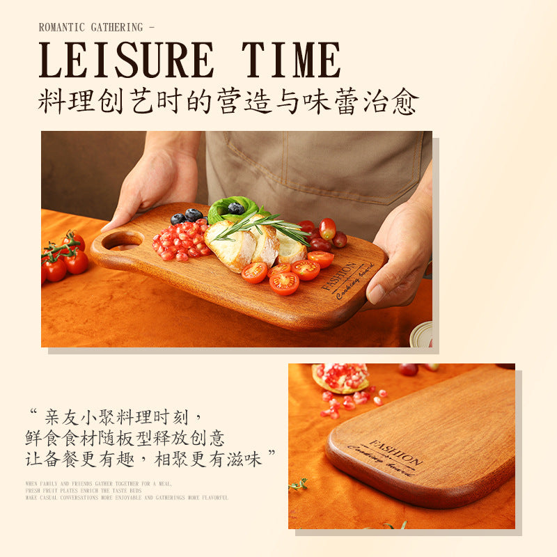 家逸创意料理板 KAYI Cutting Board Ebony Chopping Board Serving Board Portable Solid Wood