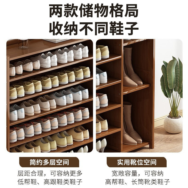 楠竹鞋架子家用多层玄关大容量防尘置物架多功能进门门口靠墙鞋柜Nan Zhu Shoe Rack – Household Multi-Tier Hallway Large-Capacity Dust-Proof Storage Unit – Multifunctional Wall-Mounted Shoe Cabinet for the Entrance