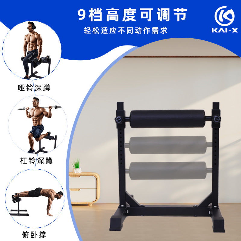 深蹲架单腿练腿分腿蹲室内保加利亚压腿平衡健身器材工厂跨境外贸Squat rack, single-leg leg training, split squats, indoor Bulgarian split squats, balance fitness equipment factory, cross-border trade