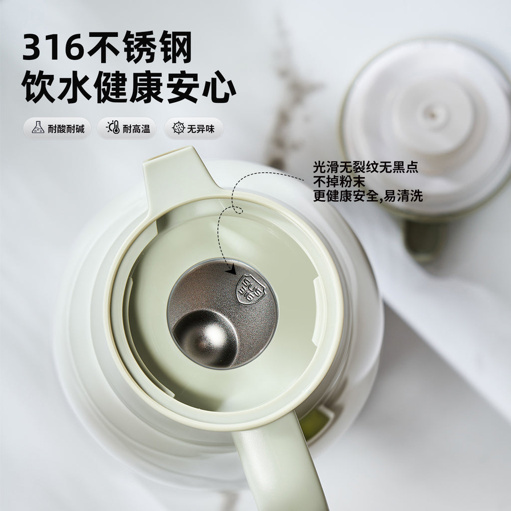 捷安玺升级款不锈钢保温壶高颜值大容量热水瓶家用办公宿舍暖水壶Stainless Steel Insulated Thermos Stylish, Large-Capacity Hot Water Bottle for Home, Office, and Dorm Rooms