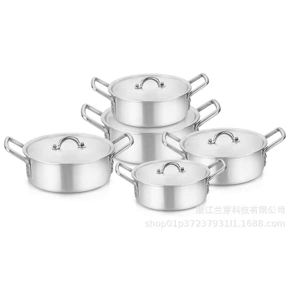 OEM定制 砂光锅14-26CM 铝锅无涂层铝盖 家用厨具套装OEM Customised Sanded Saucepan 14–26 cm, Aluminium Pan with Uncoated Aluminium Lid, Household Cookware Set
