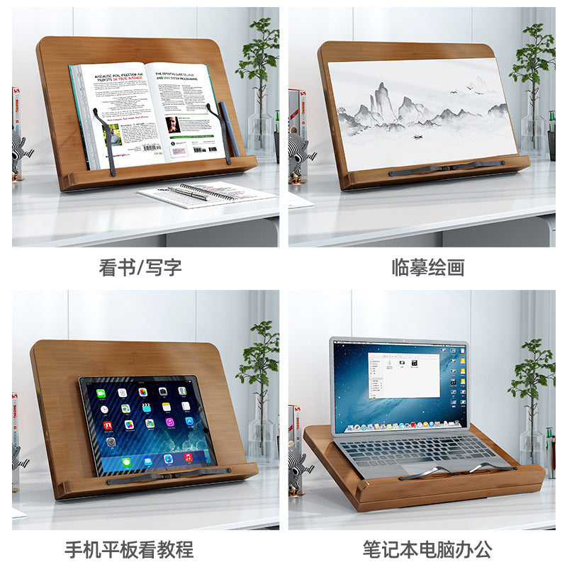 阅读架读书架儿童小学生看书架电脑笔记本支架可调节桌面书立架Reading stand, bookstand, children’s reading stand, primary school pupils’ reading stand, laptop stand, adjustable desktop bookstand