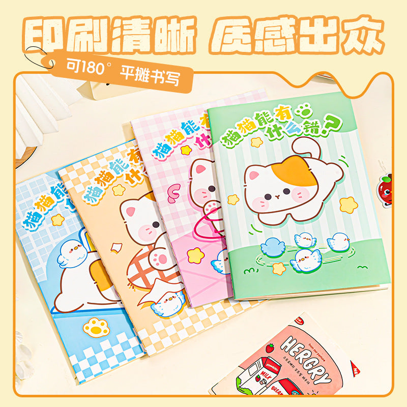 可爱A5线圈本学生笔记本高颜值作业本卡通办公文具记事本 Cute A5 Spiral-Bound Student Notebook—Stylish Homework Notebook, Cartoon-Themed Office Stationery, Notepad
