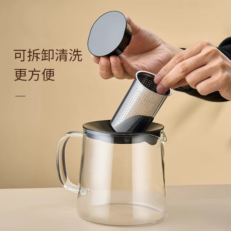 可拆卸茶壶玻璃耐高温围炉煮茶器大烧水壶泡茶专用煮茶壶Detachable Glass Teapot, Heat-Resistant, For Boiling Tea Over a Fire, Large Kettle, Specially Designed for Brewing Tea