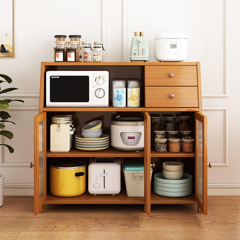 收纳柜原木风餐边柜靠墙一体储物柜子酒柜客厅家具Storage cabinet, rustic-style sideboard, wall-mounted integrated storage unit, wine cabinet, living room furniture