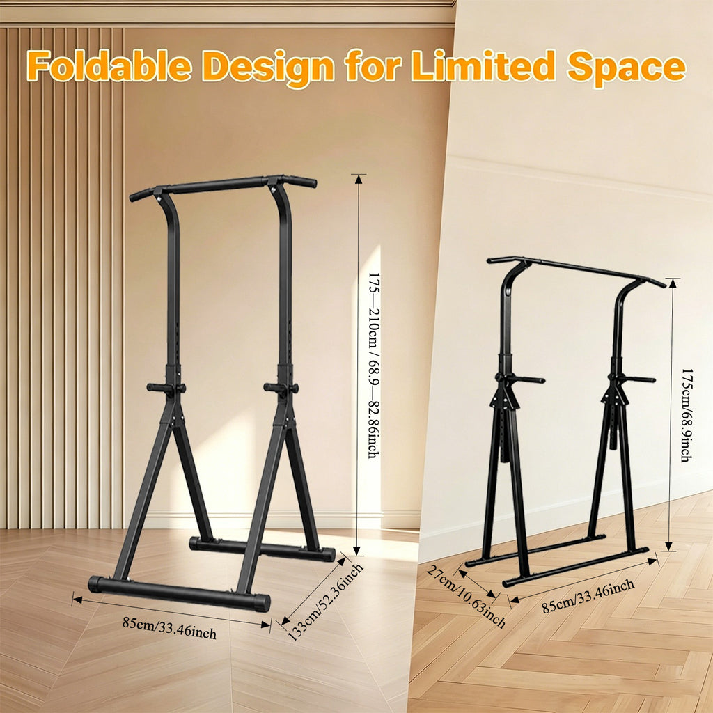 折叠单杠健身器材家用室内引体向上架家庭儿童吊杆双杠臂屈伸Foldable Pull-Up Bar – Home Gym Equipment, Indoor Pull-Up Frame, Family and Children’s Hanging Bar, Parallel Bars for Push-Ups