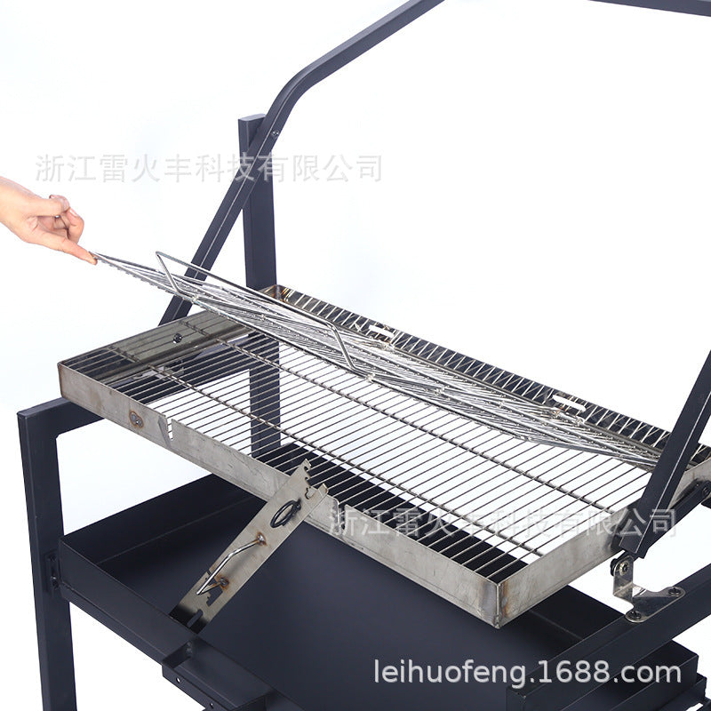 新款定制户外庭院烤肉架手动翻转便携烧烤炉New Customised Outdoor Garden Barbecue: Manual-Tilt Portable Barbecue