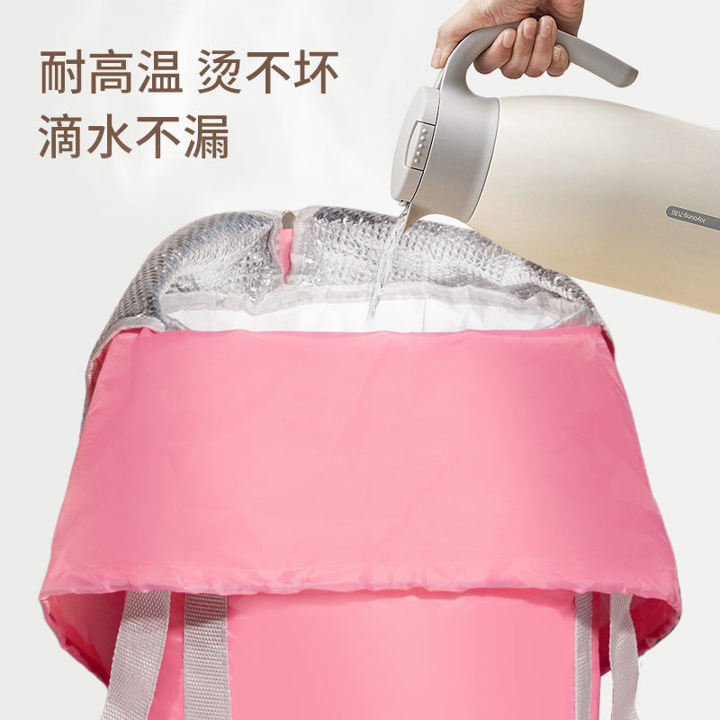 可折叠泡脚袋家用便携式保温足浴桶加高过小腿熏蒸泡脚桶洗脚神器Foldable Foot Soaking Bag – Portable Home-Use Insulated Foot Bath Tub, Extra-Tall (Reaches Above the Calf), Steam Foot Soaking Tub – The Ultimate Foot Care Tool