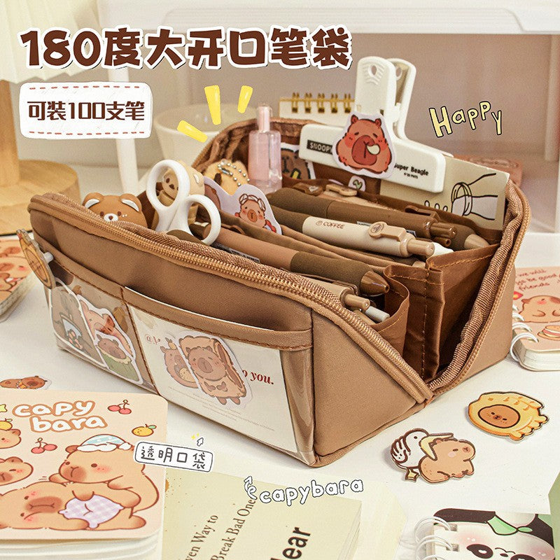 MOKA枕头笔袋高颜值笔袋超大容量简约小学生文具盒女生MOKA Pillow Pencil Case: Stylish, Extra-Large Capacity, Minimalist Pencil Case for Elementary School Girls