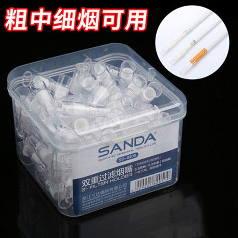 8205一次性过滤烟嘴100支装中粗细三用烟嘴抛弃型8205 Disposable Filter Tips, Pack of 100: Medium, Thin and Thick Three-in-One Tips, Disposable