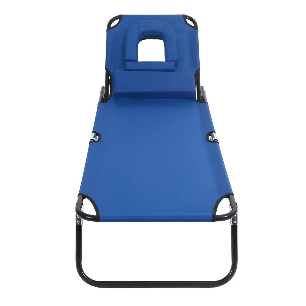 户外折叠沙滩椅带孔三折午休床露营太阳晒背趴椅牛津布Outdoor Amazon Cross-Border Folding Beach Chair with Ventilation Holes, Tri-Fold Nap Bed, Camping Sun Lounger, Oxford Fabric