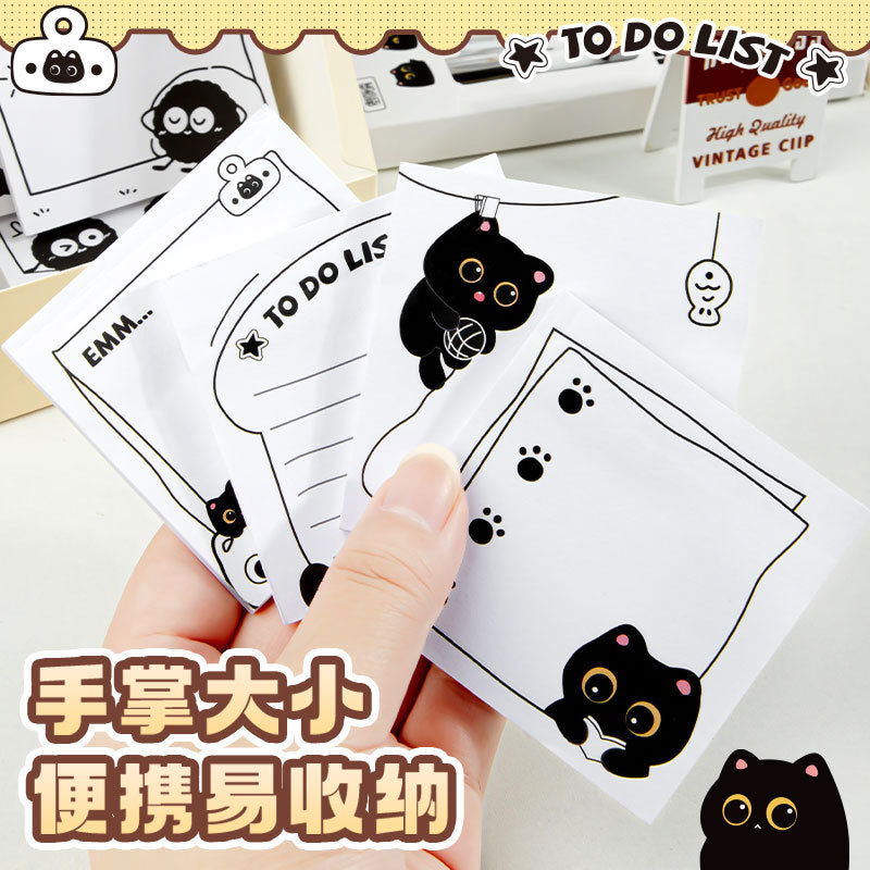 可爱卡通便利贴学生高颜值留言便签本创意文具礼品儿童奖励小礼物Cute Cartoon Sticky Notes: High-Quality Student Note Pad—Creative Stationery Gift, Small Reward for Kids