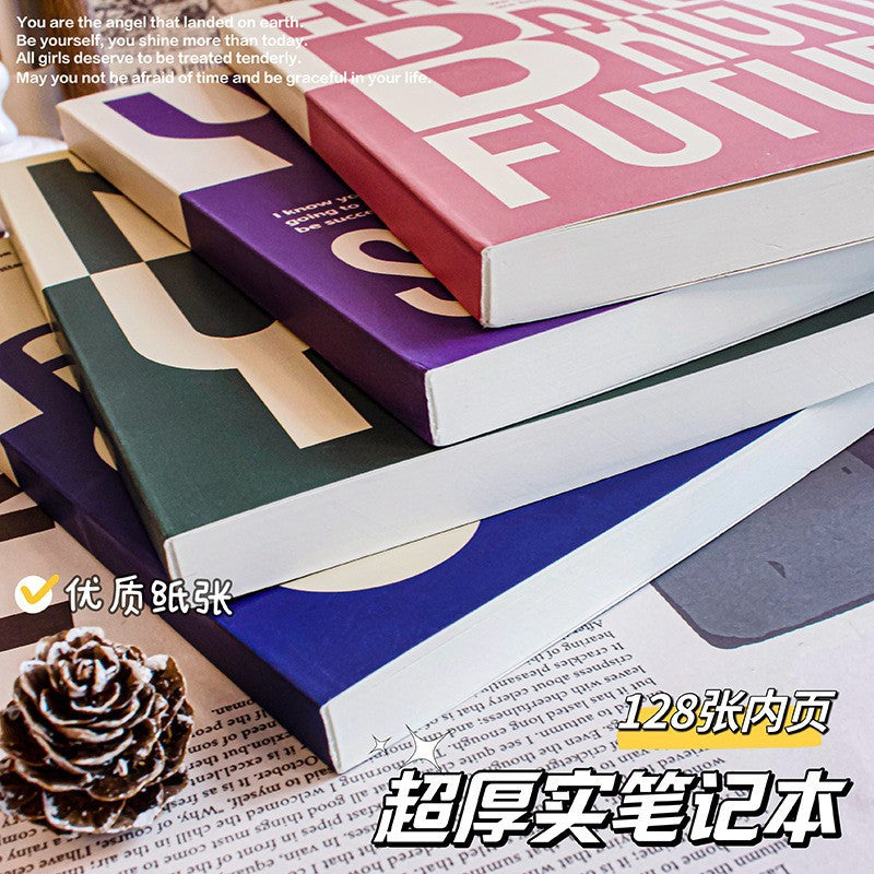 MOKA魔卡美式复古A5胶装本超厚本子学生专用ins高颜值记事空白本MOKA American Retro A5 Perfect-Bound Notebook—Extra-Thick, Student-Friendly, Instagram-Worthy, High-Quality Blank Notebook