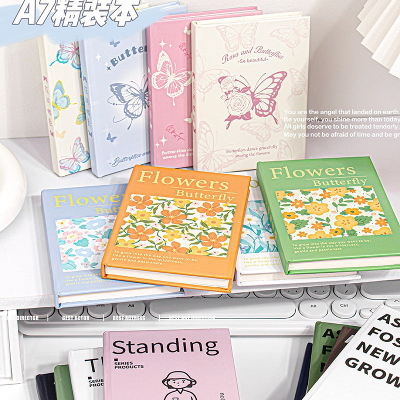 MOKA口袋精装本A7多款复古高颜值笔记本子加厚小众学生日记本MOKA Pocket Hardcover A7: A Variety of Stylish Retro Notebooks—Thickened, Niche Student Diaries