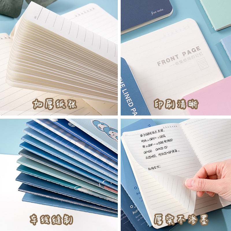魔卡文化创意A5车线本可爱卡通图案笔记本学生学习文具手帐MoKa Cultural & Creative A5 Stitched Notebook with Cute Cartoon Designs—Student Study Stationery and Planner