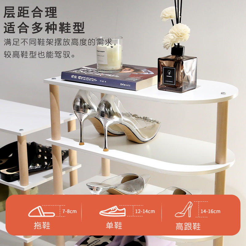 鞋架家用门口室内简易小窄鞋架子立式多层省空间收纳宿舍鞋柜Shoe rack for home use; simple, narrow, indoor shoe rack for the hallway; upright, multi-tiered, space-saving storage; dormitory shoe cupboard