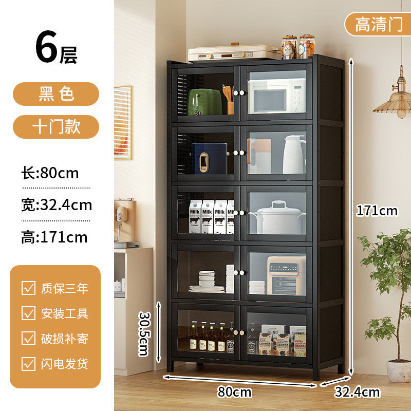 餐边柜靠墙一体储物柜中古风多功能茶水柜客厅Wall-mounted sideboard with integrated storage unit – vintage-style multifunctional tea cabinet for the living room