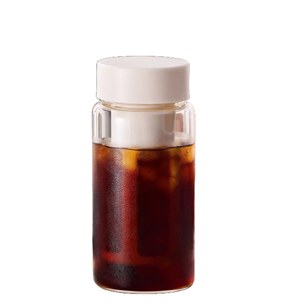 便捷随行杯新款玻璃咖啡茶叶冷萃杯高硼硅玻璃冷泡水杯美式咖啡杯Convenient Travel Mug—New Glass Coffee and Tea Cold Brew Cup, High-Borosilicate Glass Cold Brew Cup, American Coffee Cup