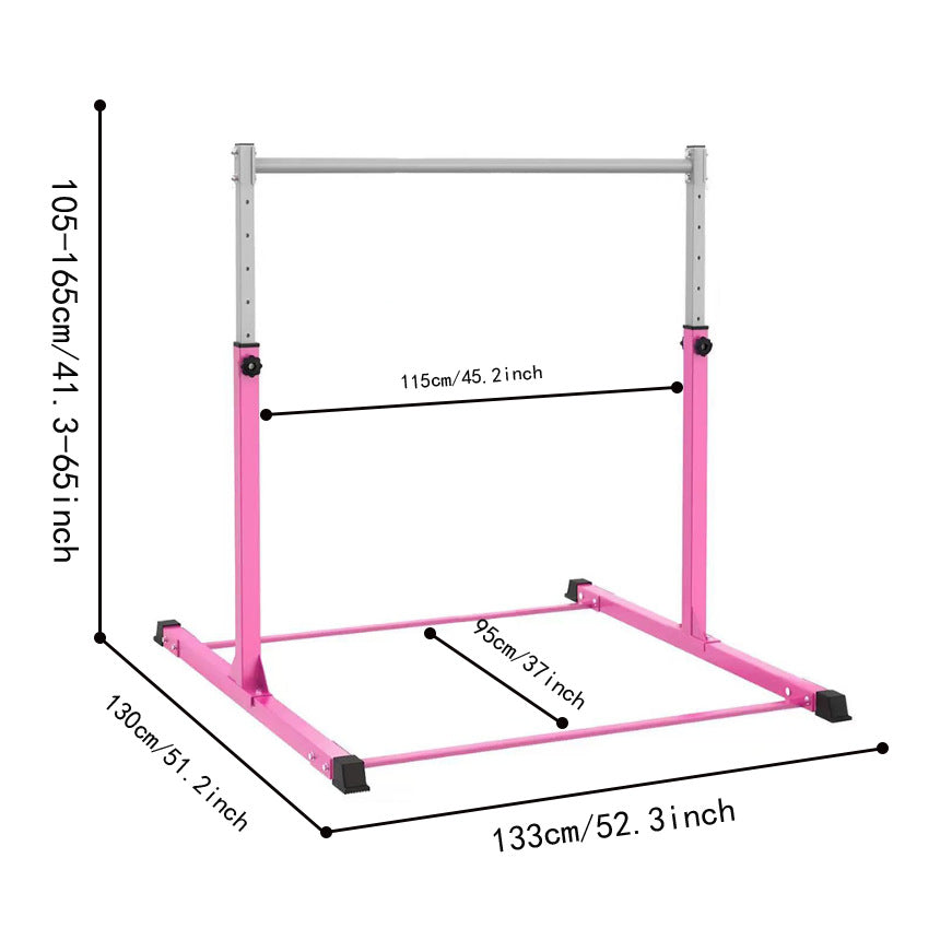 新款儿童体操单杠体能训练家用室内外可伸缩调节引体向上架New Children’s Gymnastics Horizontal Bar Fitness Training Set – Retractable and Adjustable Pull-Up Bar for Home Use, Suitable for Indoor and Outdoor Use