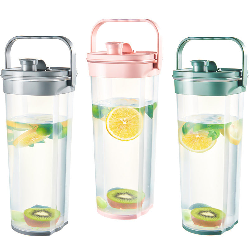 家用带刻度家用耐高温冷水壶 塑料制通用可装水果奶茶凉水壶 Household High-Temperature-Resistant Water Pitcher with Measurement Markings—Plastic, Versatile, Suitable for Fruit, Milk Tea, and Cold Water