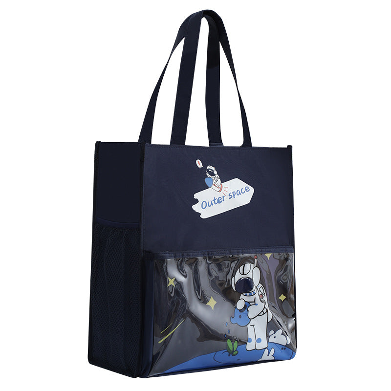MOKA手提袋学生拎书袋补课包加厚防水补习班作业包大容量书包袋MOKA Tote Bag: Student Book Bag, Tutoring Bag, Thickened Waterproof Tutoring Class Homework Bag, Large-Capacity Backpack