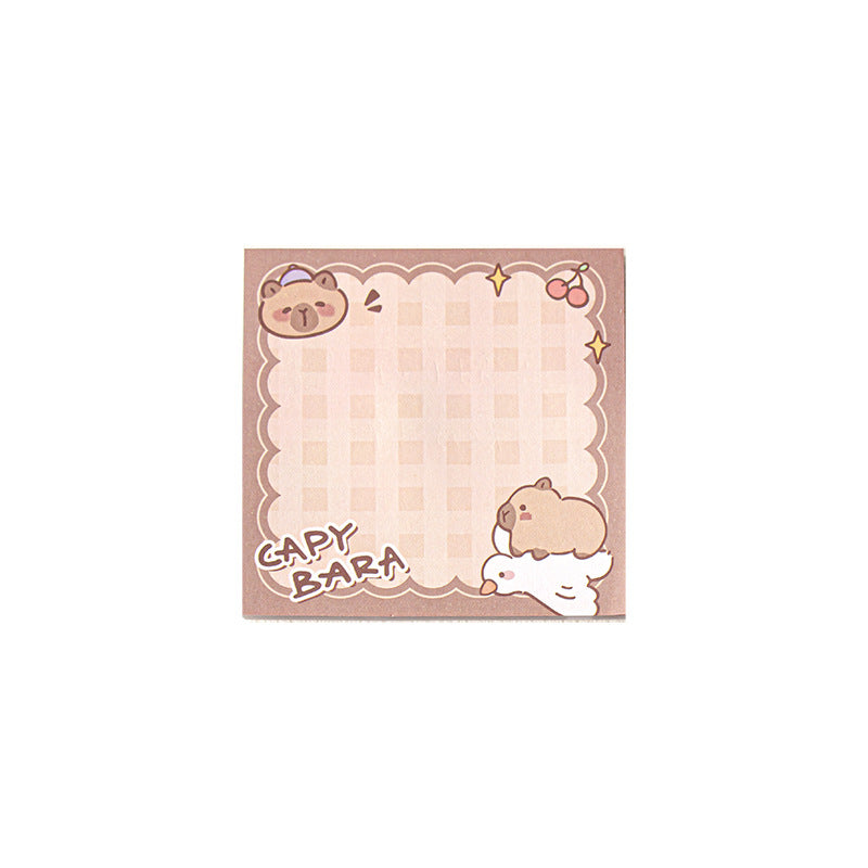 MOKA魔卡卡通可爱7*7便利贴小学生奖品可爱文具可撕粘性留言便签 MOKA Cute 7x7 Sticky Notes—Prizes for Elementary School Students, Cute Stationery, Peel-and-Stick Notes for Messages