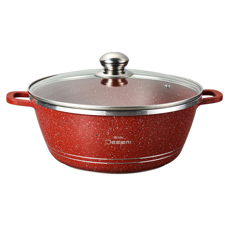 麦饭石不沾铝锅汤锅煎锅家用厨房用具家用锅Maifan Stone Non-Stick Aluminium Saucepan, Soup Pot and Frying Pan – Household Kitchenware, Home Cookware